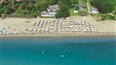 foto plaz pri hoteli Olympian Bay Grand Resort, stredisko Leptokarya, Olympska riviera, Grecko