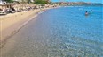 foto plaz v blizkosti hotela Ilyssion Beach Resort na ostrove Rhodos v Grecku